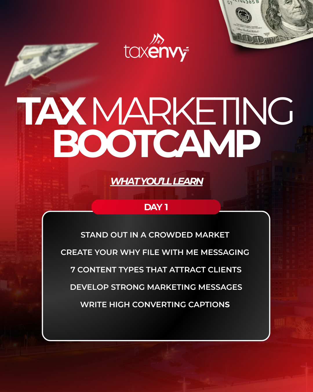 Tax Marketing Bootcamp Replay: Day One