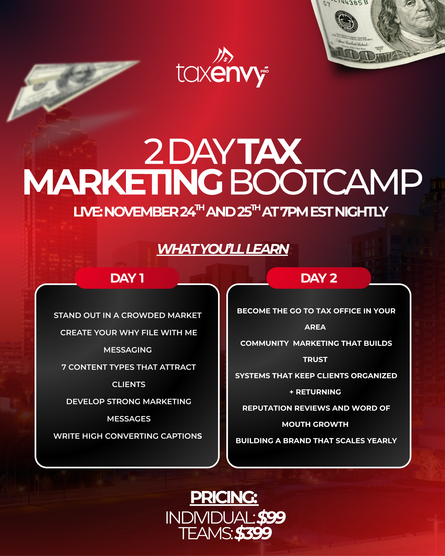 2 Day Tax Marketing Bootcamp