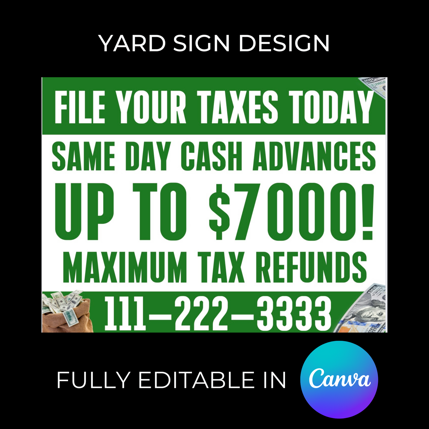 Tax Pro Yard Sign Design