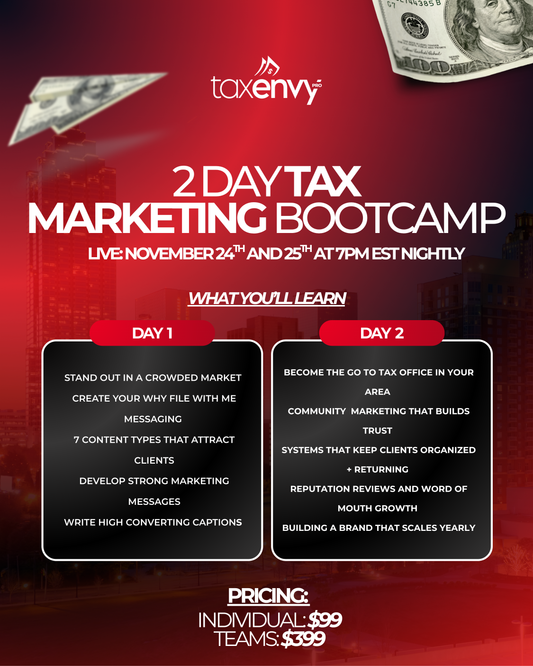 2 Day Tax Marketing Bootcamp