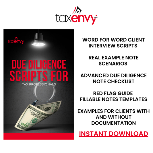 Due Diligence Scripts for Tax Professionals
