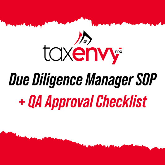 Due Diligence Manager SOP + Approval Checklist